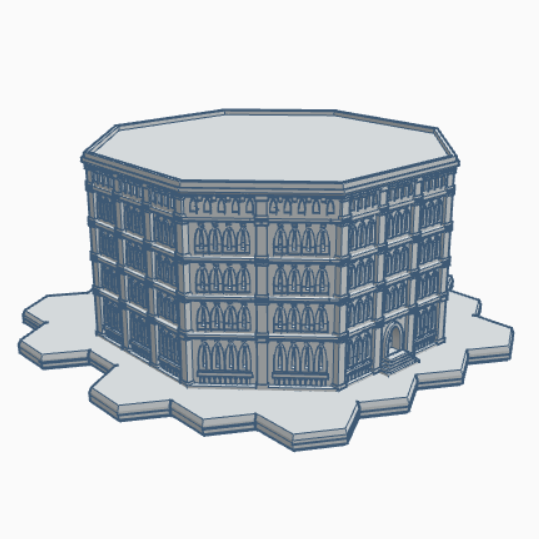 Gothic Building 135 with Hex Base GHB135